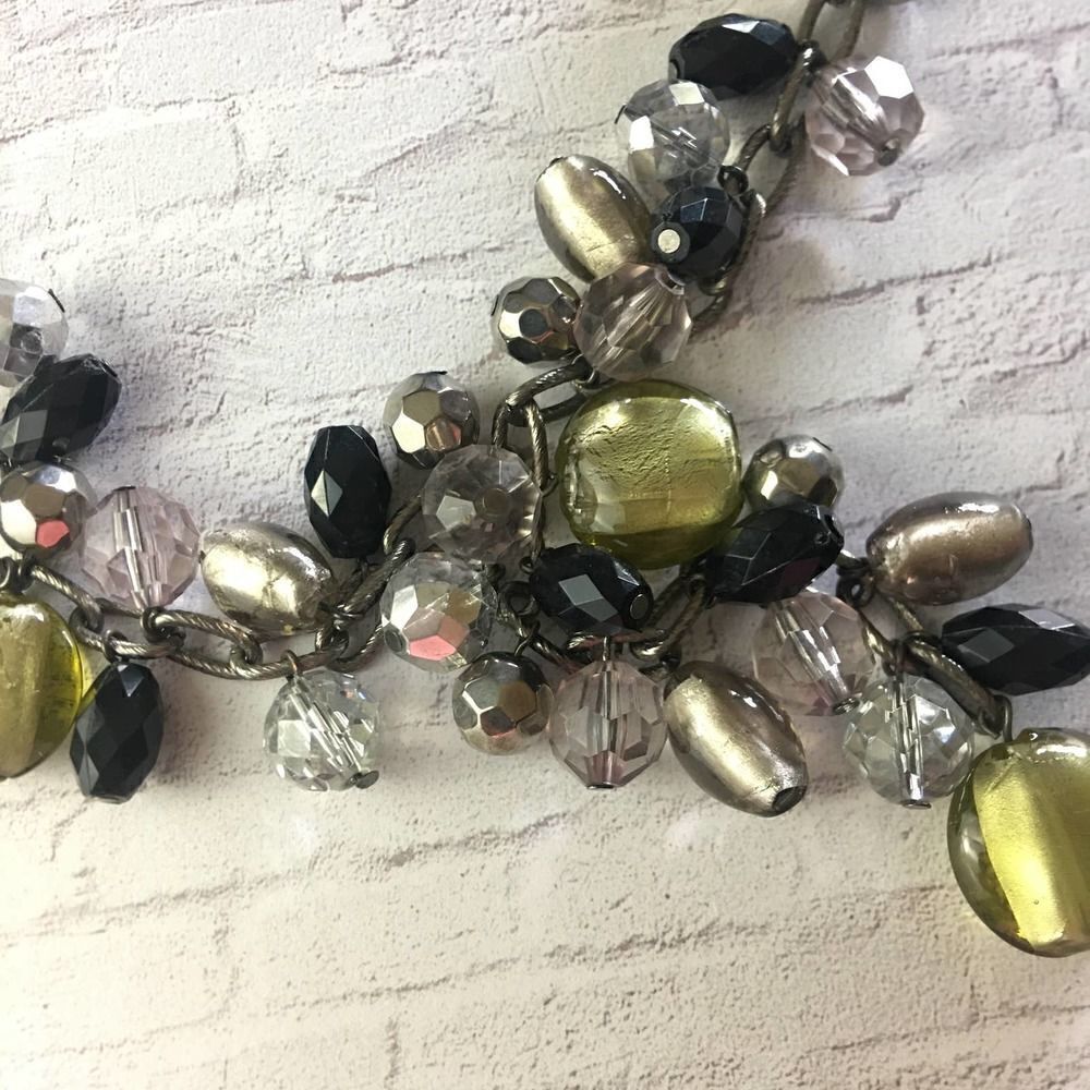 Glass Bead Y Vintage Necklace - Picture 3 of 8